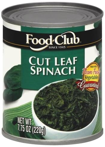 Food Club Cut Leaf Spinach - 7.75 oz