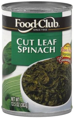 Food Club Cut Leaf Spinach - 13.5 oz