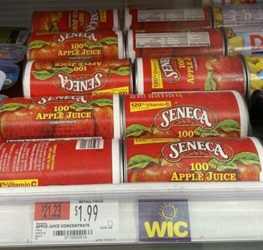 Seneca 1000 Apple Juice 100 Apple Juice 12 oz, Nutrition