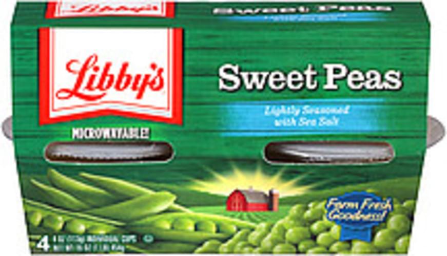 Libby's Lightly Seasoned With Sea Salt Sweet Peas 16 oz, Nutrition