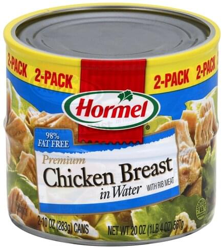Hormel in Water, with Rib Meat, Premium, 2 Pack Chicken Breast - 2 ea