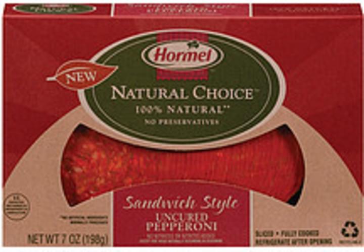 Hormel Natural Choice Sandwich Style Uncured Pepperoni ...