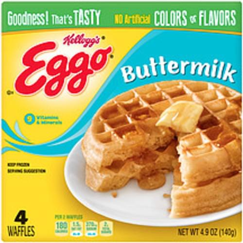 Eggo Buttermilk Waffles 4 9 Oz Nutrition Information Innit