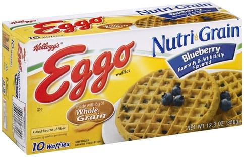 Eggo Nutri Grain Blueberry Waffles 10 Ea Nutrition Information Innit