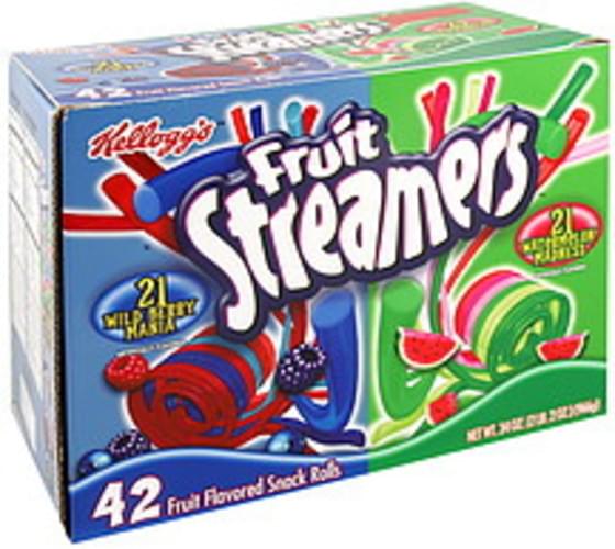 Fruit Streamers Fruit Flavored Snack Rolls 42 ea, Nutrition