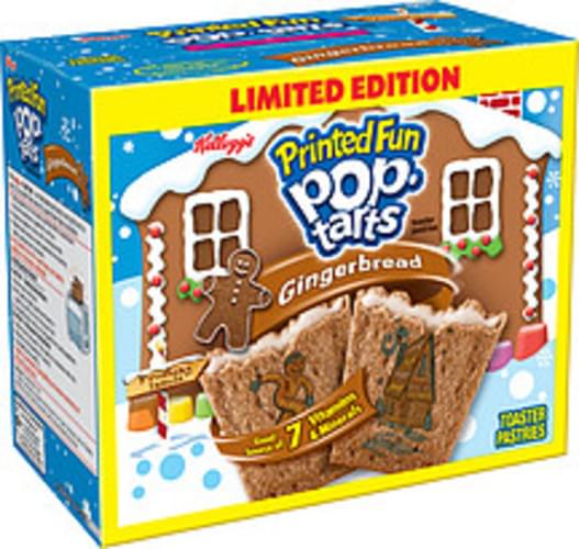 Nacht Pickering Een deel Kellogg's Printed Fun Gingerbread Pop-Tarts - 28.2 oz, Nutrition  Information | Innit