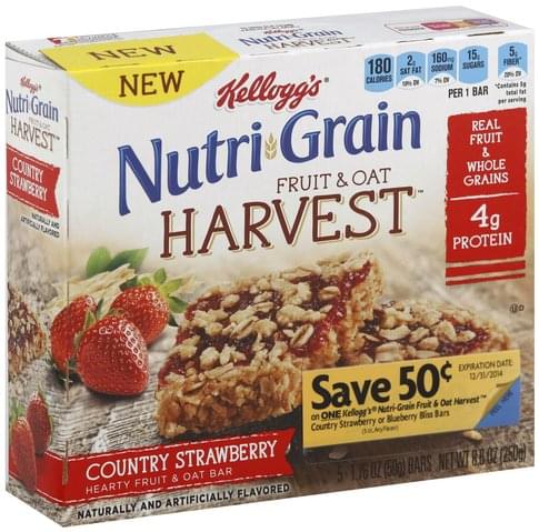 nutri grain strawberry nutrition facts