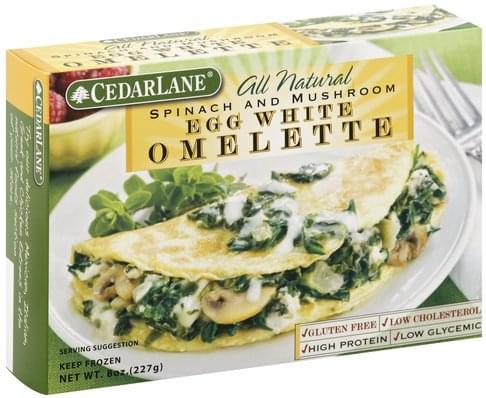 Cedarlane Egg White, Spinach and Mushroom Omelette - 8 oz