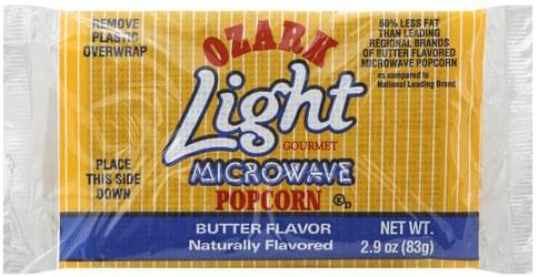 Ozark Gourmet Light Er Flavor Microwave Popcorn 2 9