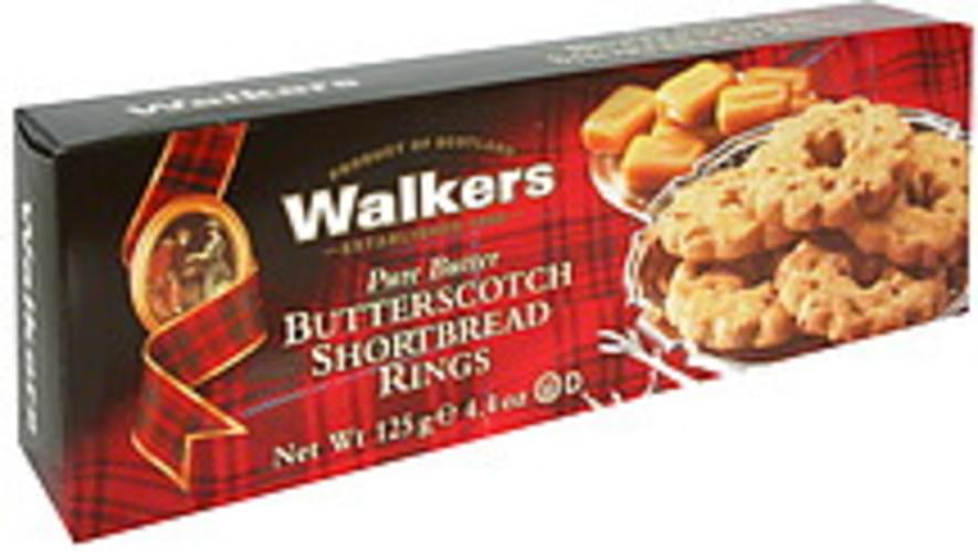 Walkers Butterscotch, Pure Butter Shortbread Rings 4.4 oz, Nutrition Information Innit