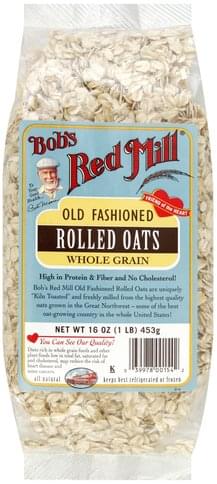 Bobs Red Mill Whole Grain, Old Fashioned Rolled Oats - 16 oz