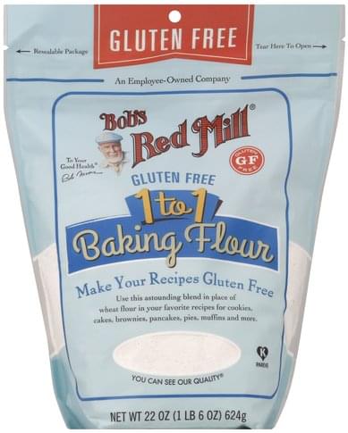 Bobs Red Mill 1 to 1 Baking Flour - 22 oz, Nutrition Information | Innit