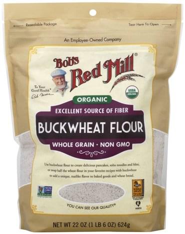 Bobs Red Mill Organic, Whole Grain, Buckwheat Flour - 22 oz