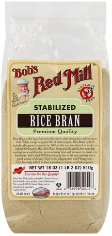 Bobs Red Mill Stabilized Rice Bran - 18 oz
