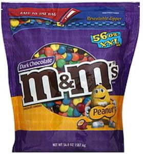 M & M Dark Chocolate, Peanut, XXL Bag Chocolate Candies - 56 oz ...