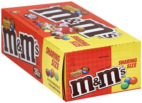 M & M Peanut Butter, Sharing Size Chocolate Candies - 24 ea, Nutrition  Information