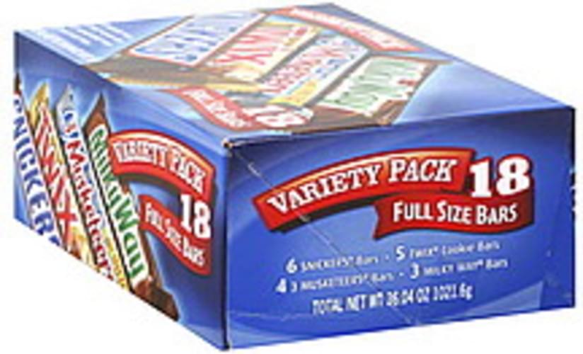 Mars Variety Pack Candy Bars 18 ea, Nutrition Information Innit