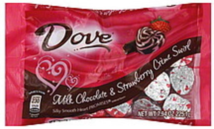 Dove & Strawberry Creme Swirl, Silky Smooth Heart Milk Chocolate 7.94