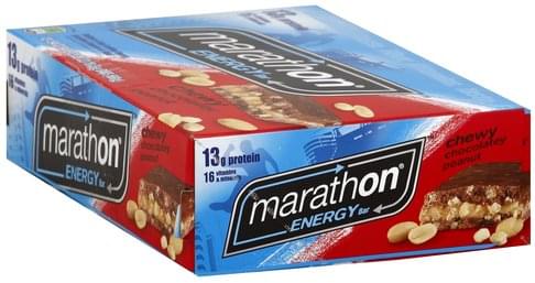 Marathon Chewy Chocolatey Peanut Energy Bars - 12 ea