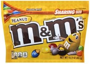 M & M's Peanut Chocolate Candy ~ Sharing Size 10.70 oz / 303.3