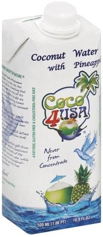 Coco4USA with Pineapple Coconut Water - 16.9 oz