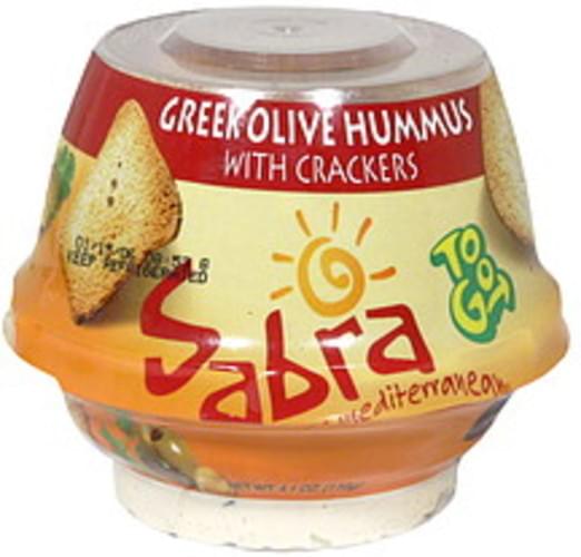 Sabra with Crackers Greek Olive Hummus 4.1 oz, Nutrition Information