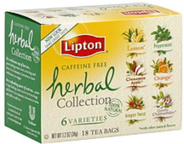 Lipton Herbal Collection, Bags, Variety Tea 18 ea, Nutrition