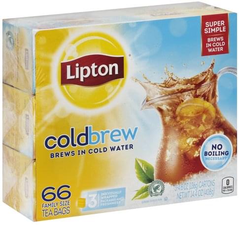 Lipton Family Size Tea Bags 3 Ea Nutrition Information