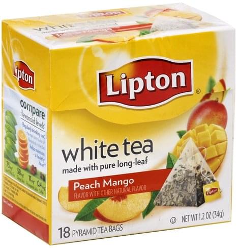 Lipton Peach Mango Pyramid Tea Bags White 18 Ea