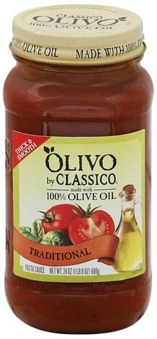 1 jar 24 oz olivo by classico traditional pasta sauce Classico Traditional Pasta Sauce 24 Oz Nutrition Information Innit