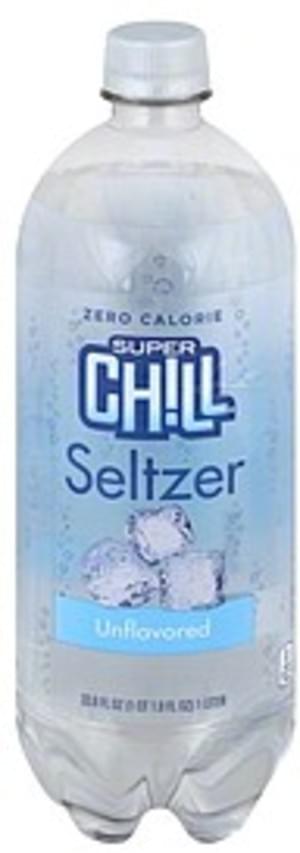 Super Chill Unflavored Seltzer - 33.8 oz