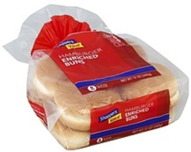 Shoppers Value Enriched, Sliced Hamburger Buns 8 ea, Nutrition Information Innit