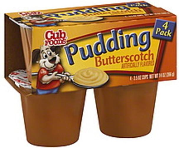 Cub Foods Butterscotch Pudding 4 ea, Nutrition Information Innit