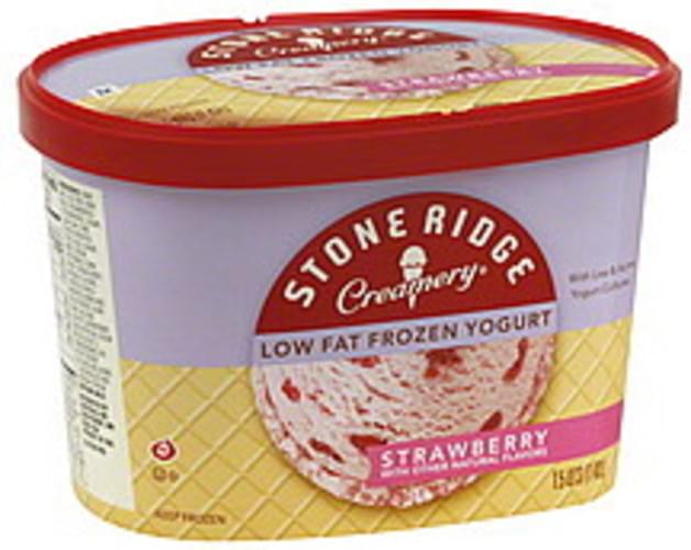 Stone Ridge Creamery Low Fat, Strawberry Frozen Yogurt 1.5 QT