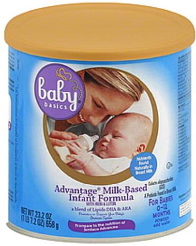Baby Basics Advantage Milk-Based, 0-12 Months Infant Formula - 23.2 oz