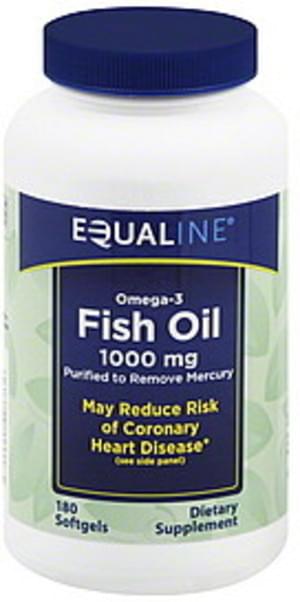 Equaline Omega-3, 1000 mg, Softgels Fish Oil - 180 ea