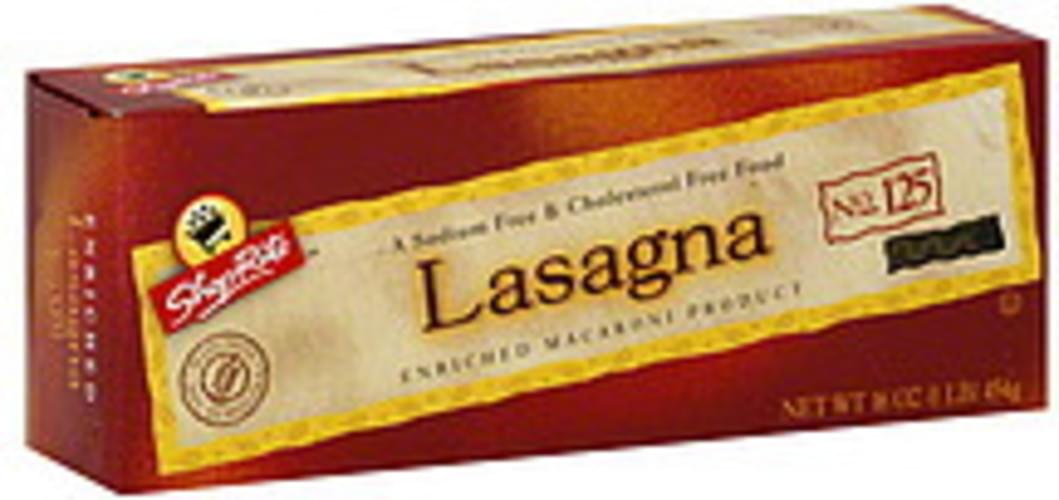 ShopRite No. 125 Lasagna 16 oz, Nutrition Information Innit
