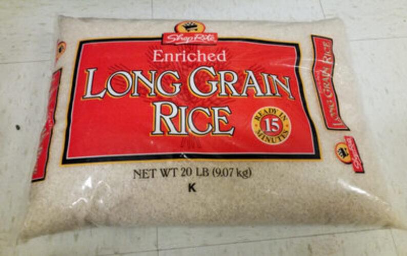 ShopRite Enriched, Long Grain Rice 20 lb, Nutrition Information Innit