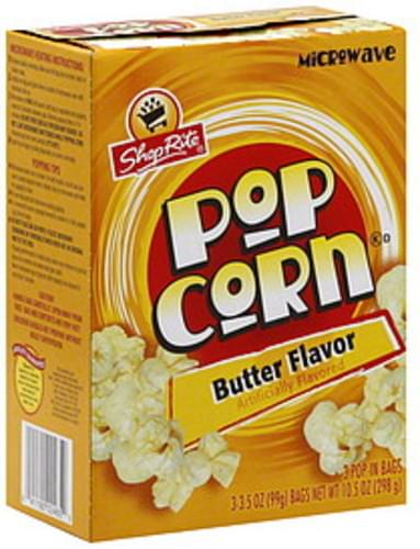 ShopRite Butter Flavor Microwave Popcorn - 3 ea, Nutrition Information