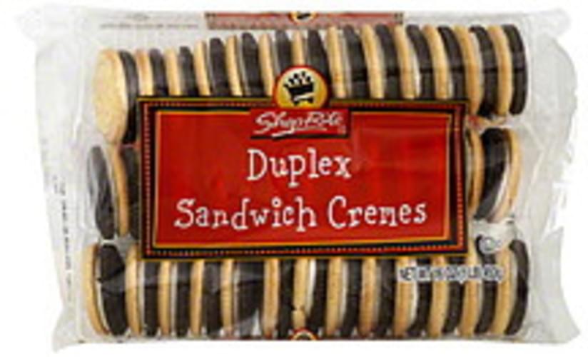 ShopRite Sandwich, Cremes, Duplex Cookies 16 oz, Nutrition