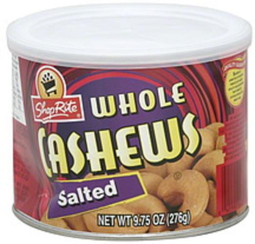 ShopRite Salted Whole Cashews 9.75 oz, Nutrition Information Innit
