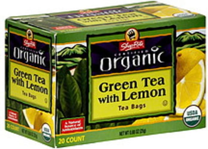 ShopRite Green Tea with Lemon Tea Bags 20 ea, Nutrition Information