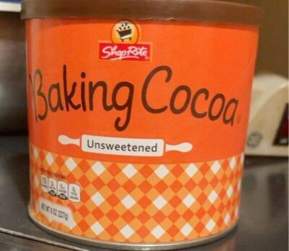 ShopRite Natural Unsweetened Baking Cocoa 8 oz, Nutrition Information