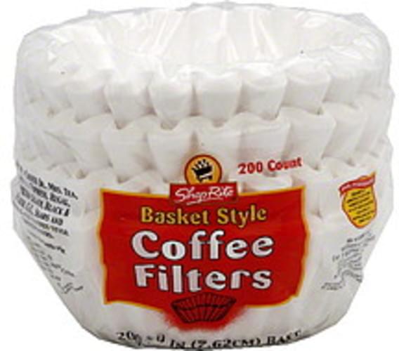 ShopRite Basket Style, 3 In. Base Coffee Filters 200 ea, Nutrition