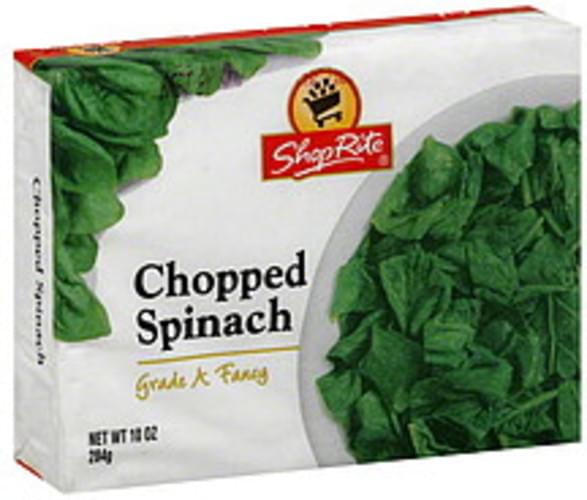 ShopRite Chopped Spinach 10 oz, Nutrition Information Innit