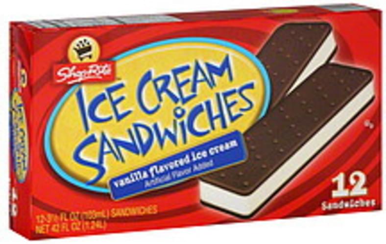 ShopRite Ice Cream Sandwiches 12 ea, Nutrition Information Innit
