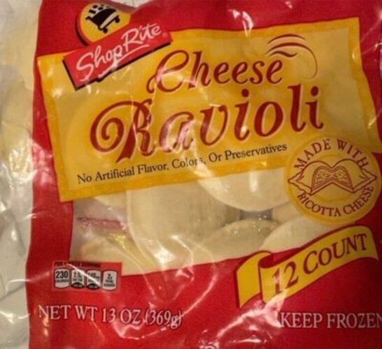 ShopRite Cheese Ravioli 12 ea, Nutrition Information Innit