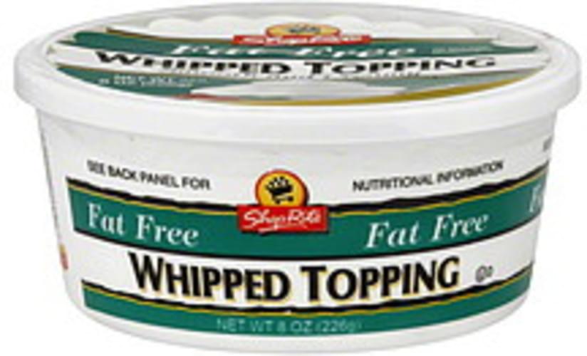 ShopRite Fat Free Whipped Topping 8 oz, Nutrition Information Innit