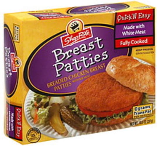 ShopRite with Rib Meat Breaded Chicken Breast Patties 10.5 oz