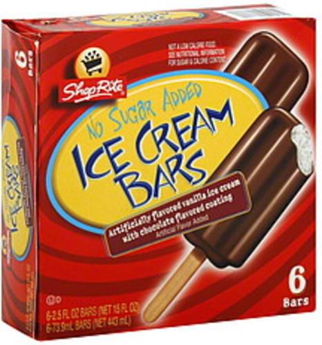 ShopRite No Sugar Added Ice Cream Bars 6 Ea Nutrition Information ShopRite No Sugar Added Ice Cream Bars 6 Ea Nutrition Information